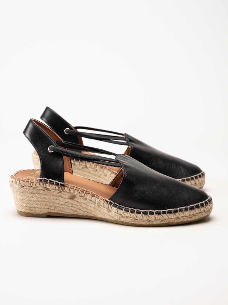 Duffy - Svarta kilklackade espadriller