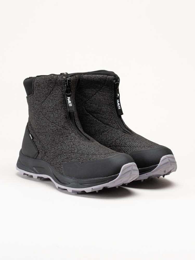 Halti - Nanook Mid Dx Zip Spike - Svarta boots med dubbar