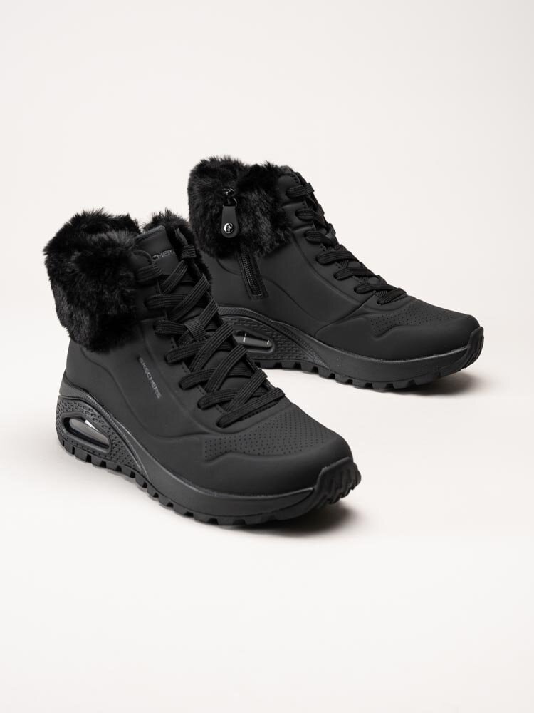 Skechers - UNO Rugged Fall Air - Svarta fodrade kängor