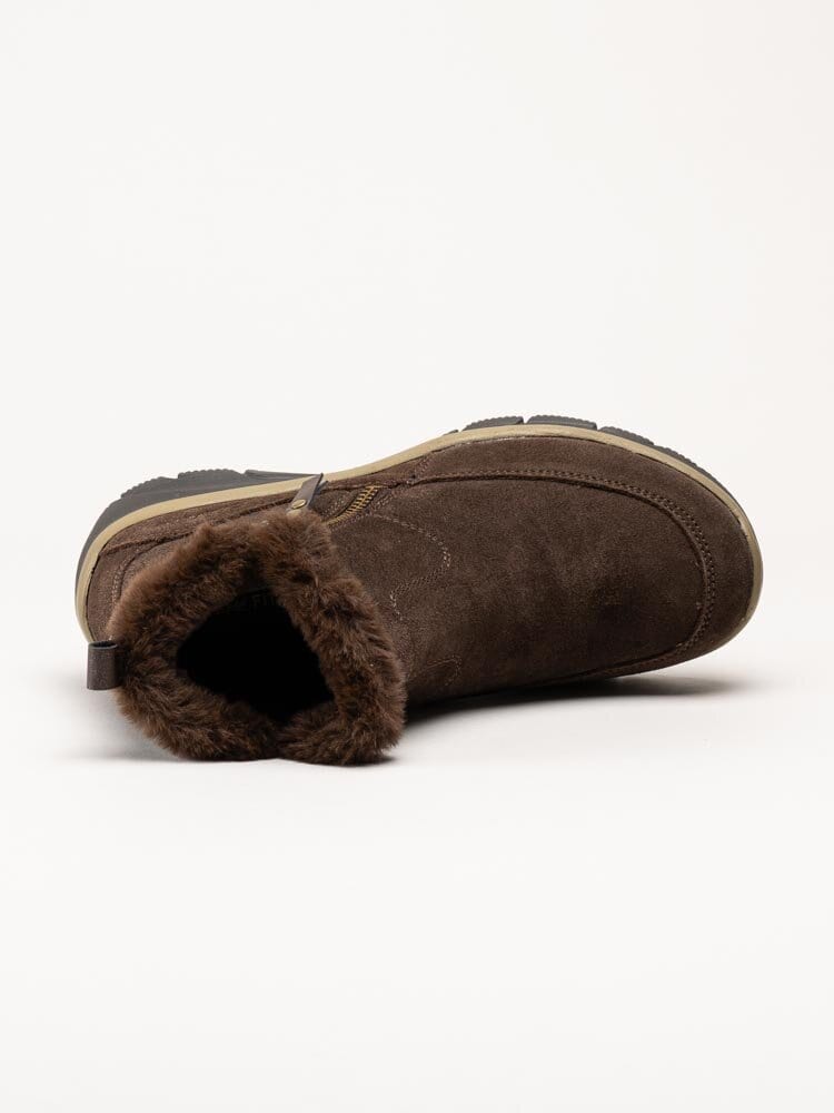 Skechers - Relaxed Fur Easy Going - Bruna fodrade kängor i mocka