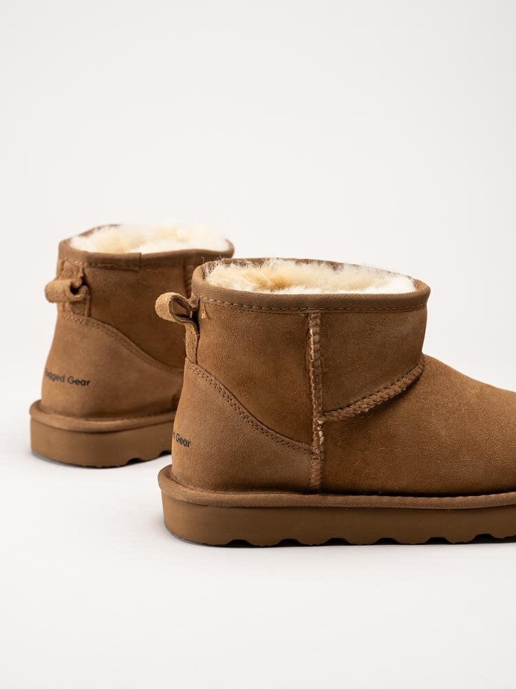 Rugged Gear - Bondi Mini LUXE - Ljusbruna fårskinnsfodrade boots i mocka