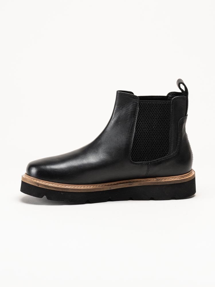 Green Comfort - Verona low cut - Svarta chelsea boots i skinn