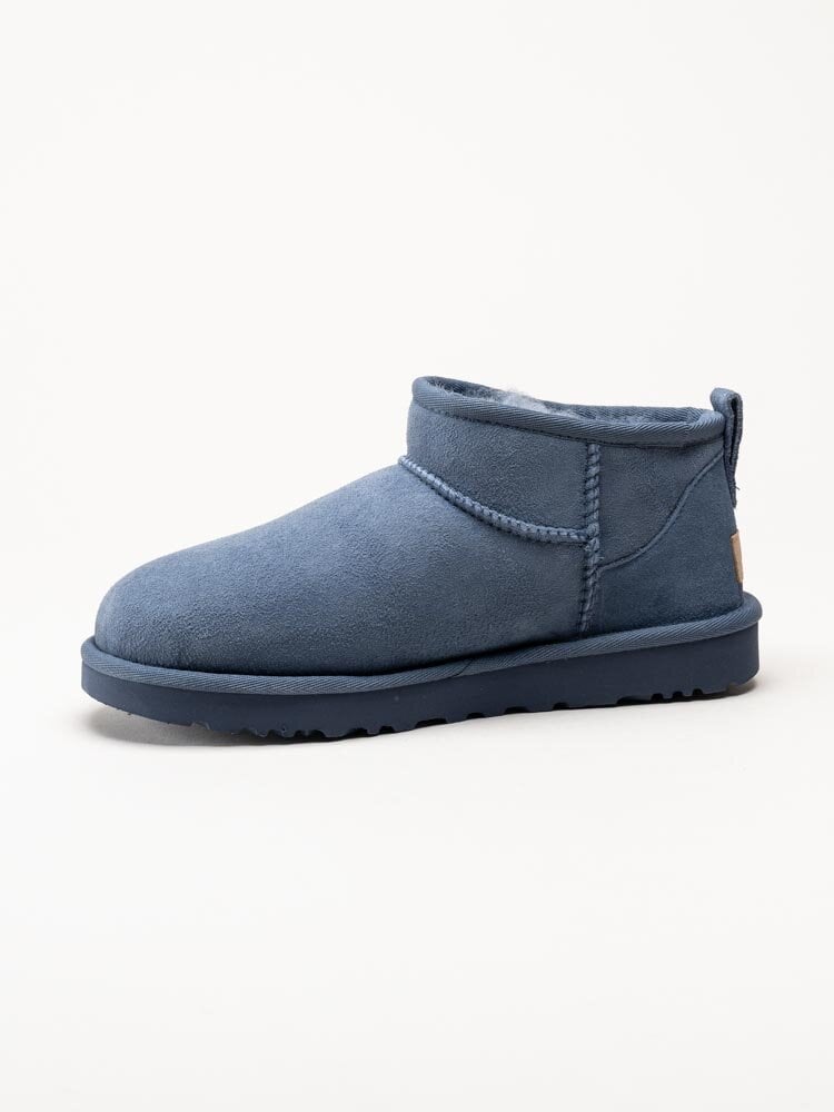 UGG - W Classic Ultra Mini - Blå ullfodrade boots i mocka