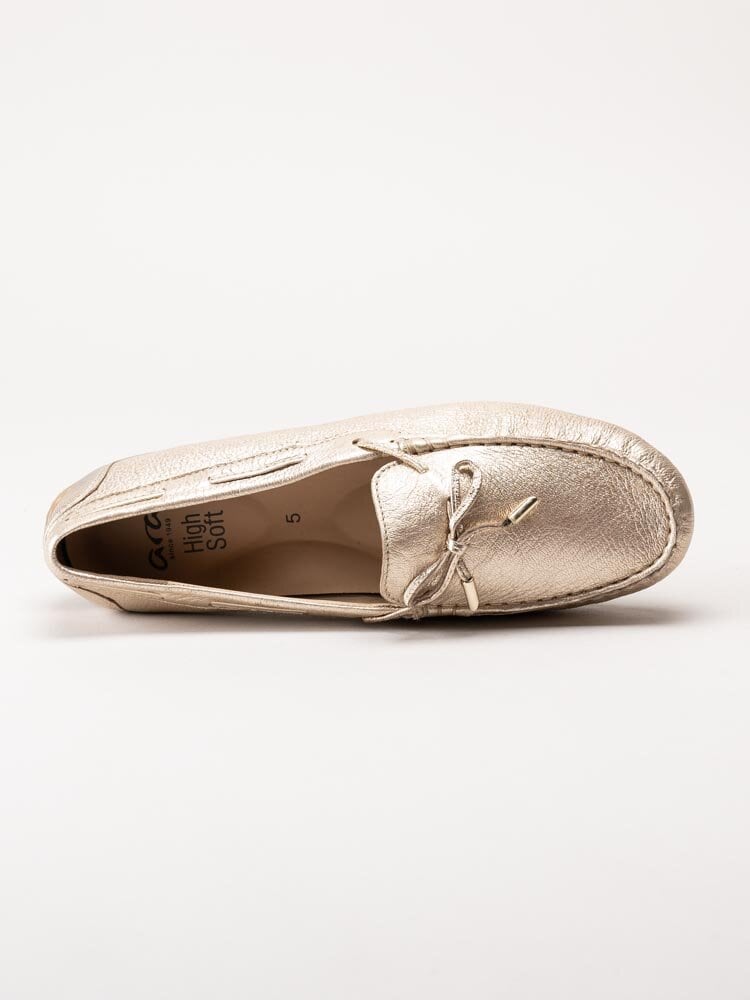 Ara - Alabama Sport - Guldmetallic loafers i skinn