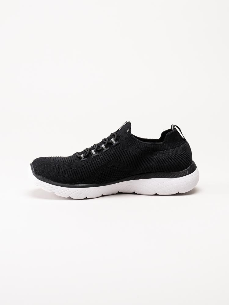 Rieker - Svarta slip on sneakers i textil