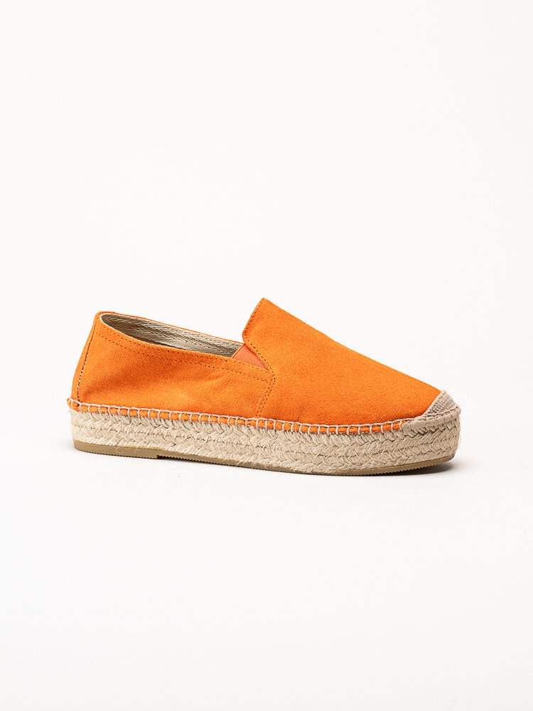 Duffy - Orange espadrillos i mocka