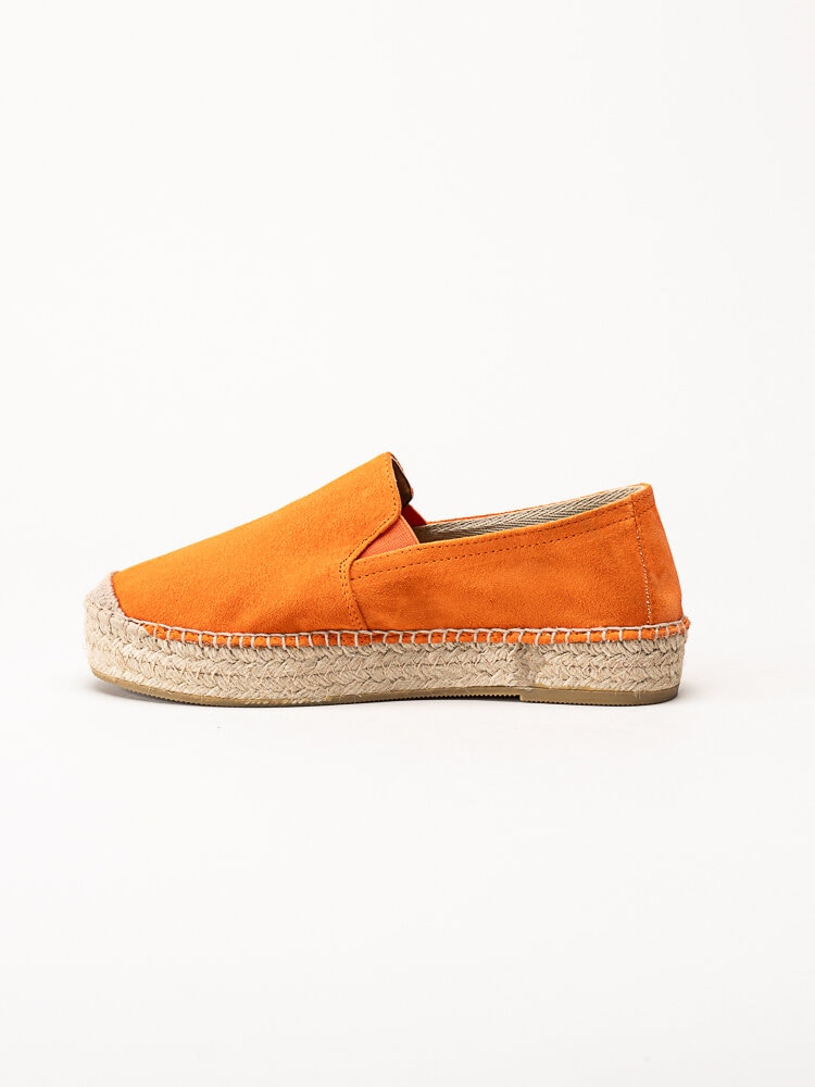 Duffy - Orange espadrillos i mocka