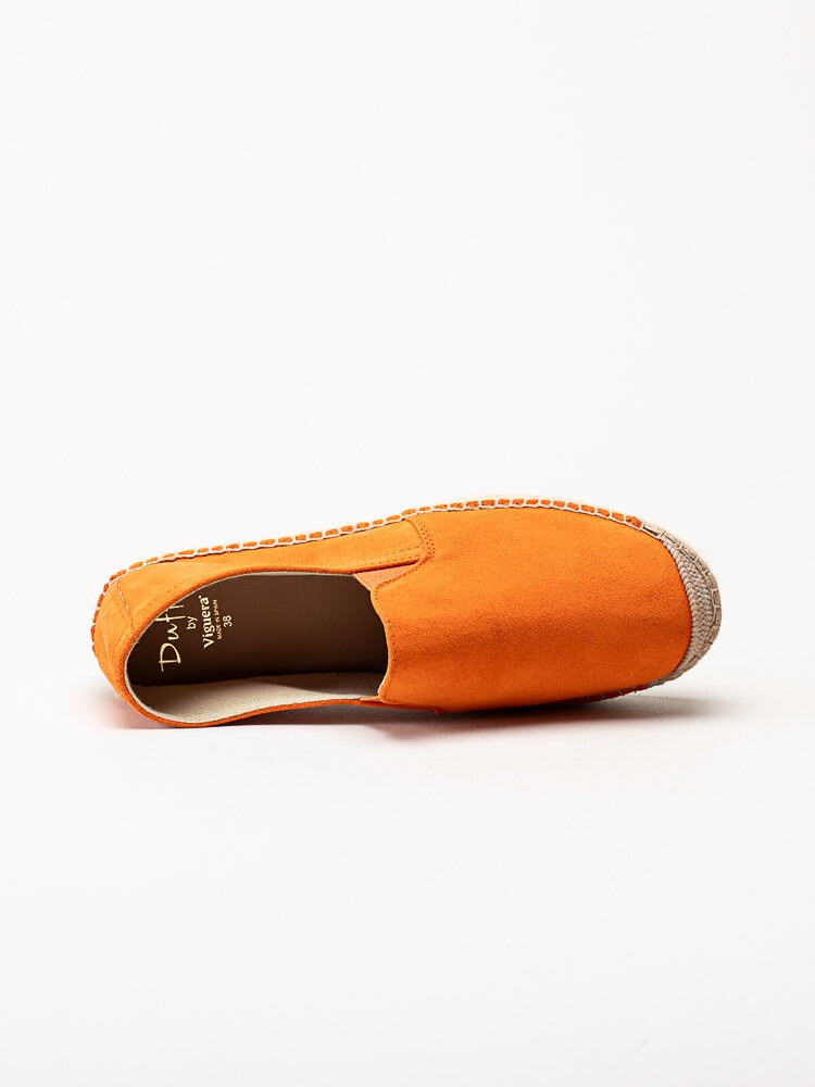 Duffy - Orange espadrillos i mocka