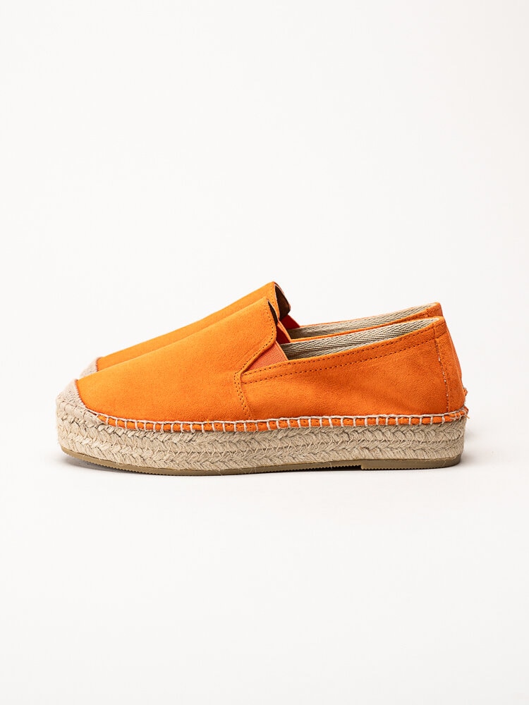 Duffy - Orange espadrillos i mocka