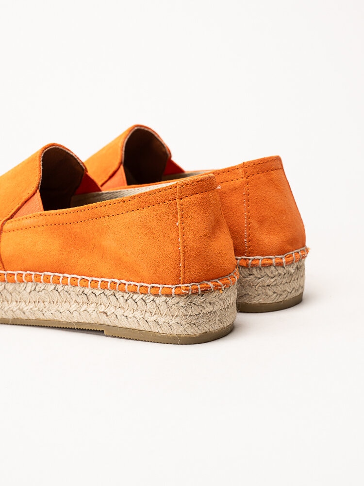 Duffy - Orange espadrillos i mocka