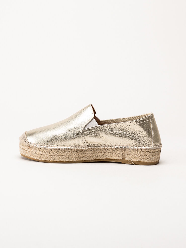 Duffy - Guldmetallic espadrillos i skinn