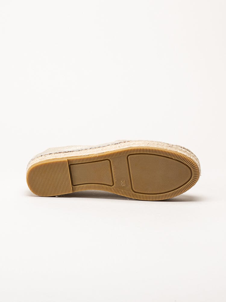 Duffy - Guldmetallic espadrillos i skinn