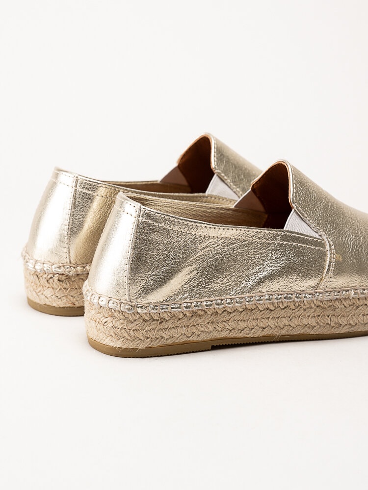 Duffy - Guldmetallic espadrillos i skinn