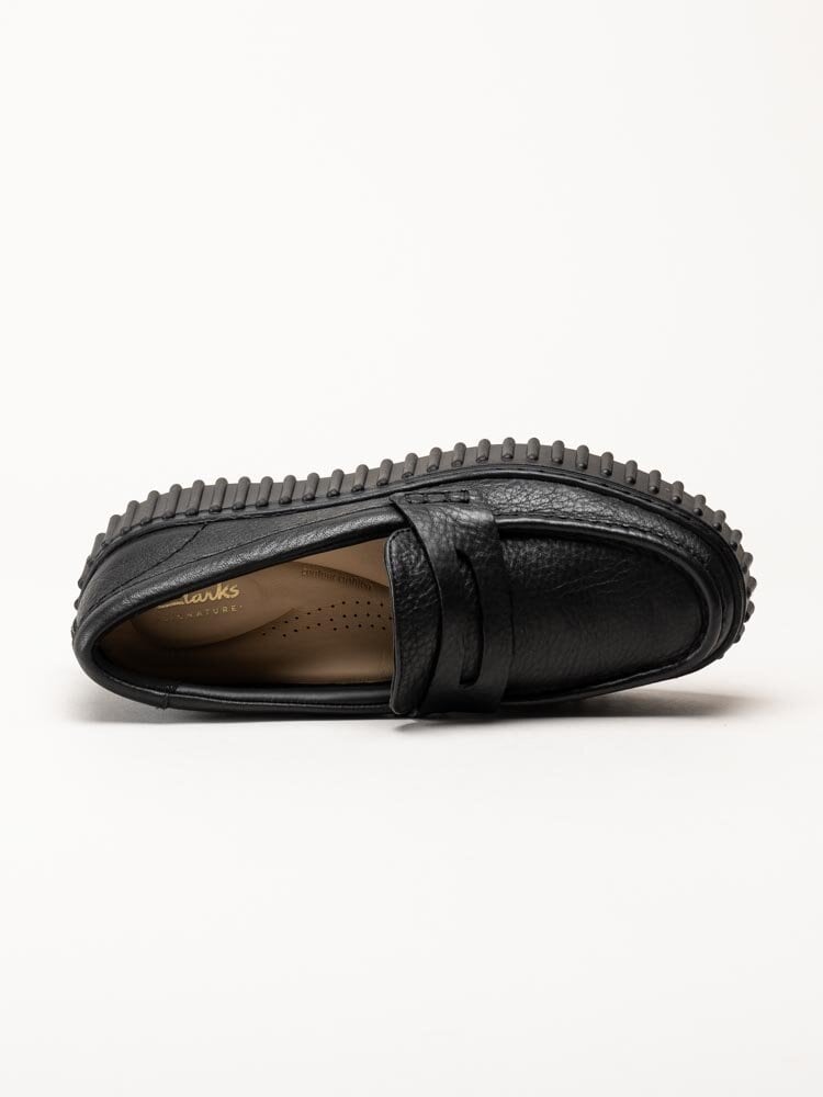 Clarks - Torhill Penny - Svarta loafers i skinn