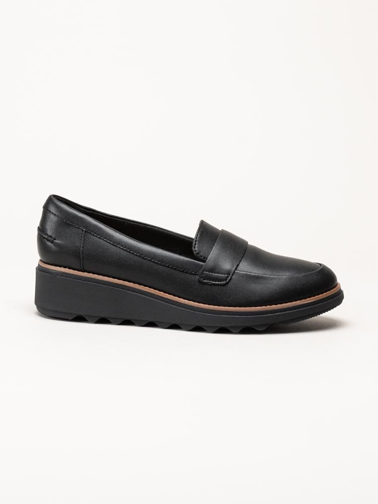 Clarks - Sharon Gracie - Svarta loafers i skinn