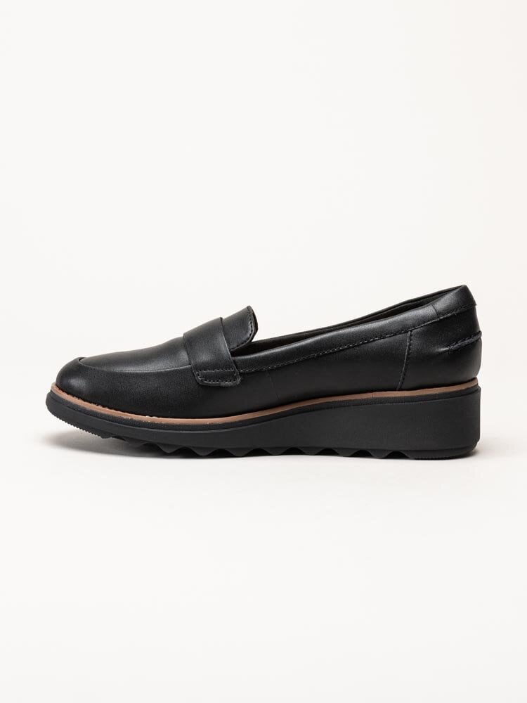 Clarks - Sharon Gracie - Svarta loafers i skinn