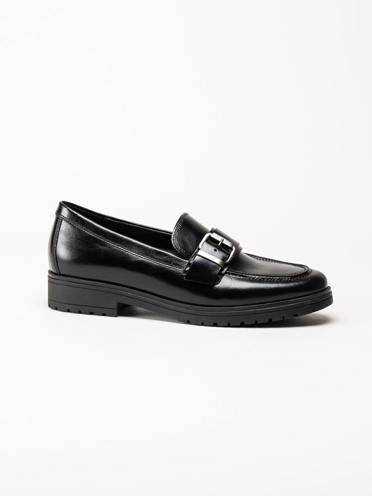 Gabor - Svarta loafers i skinn