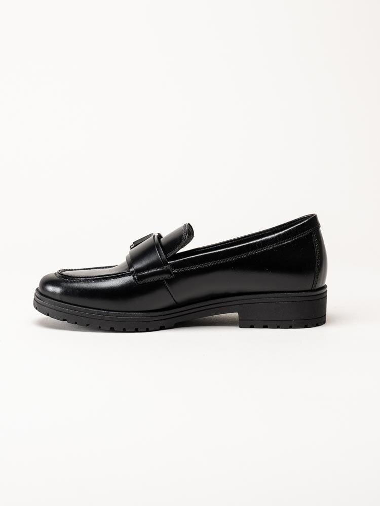 Gabor - Svarta loafers i skinn