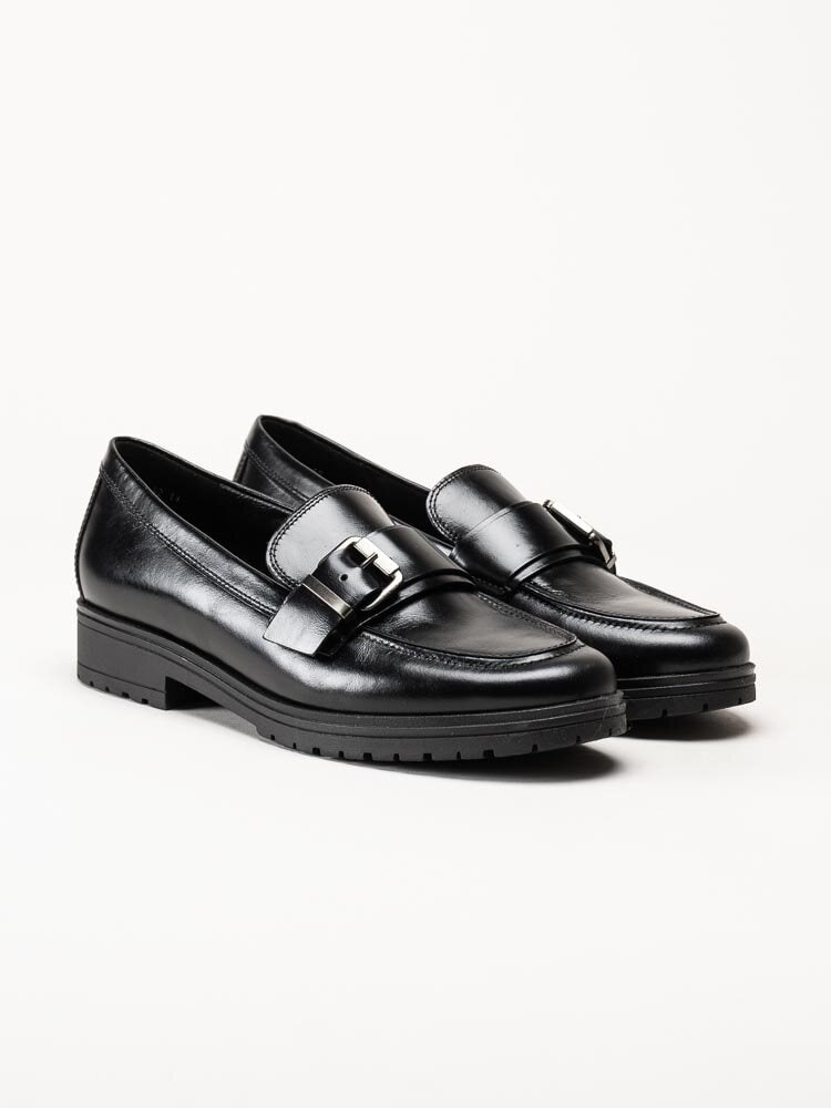 Gabor - Svarta loafers i skinn