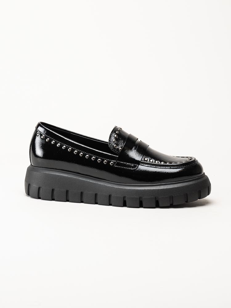 Gabor - Svarta loafers med chunky sula