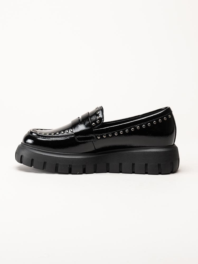 Gabor - Svarta loafers med chunky sula