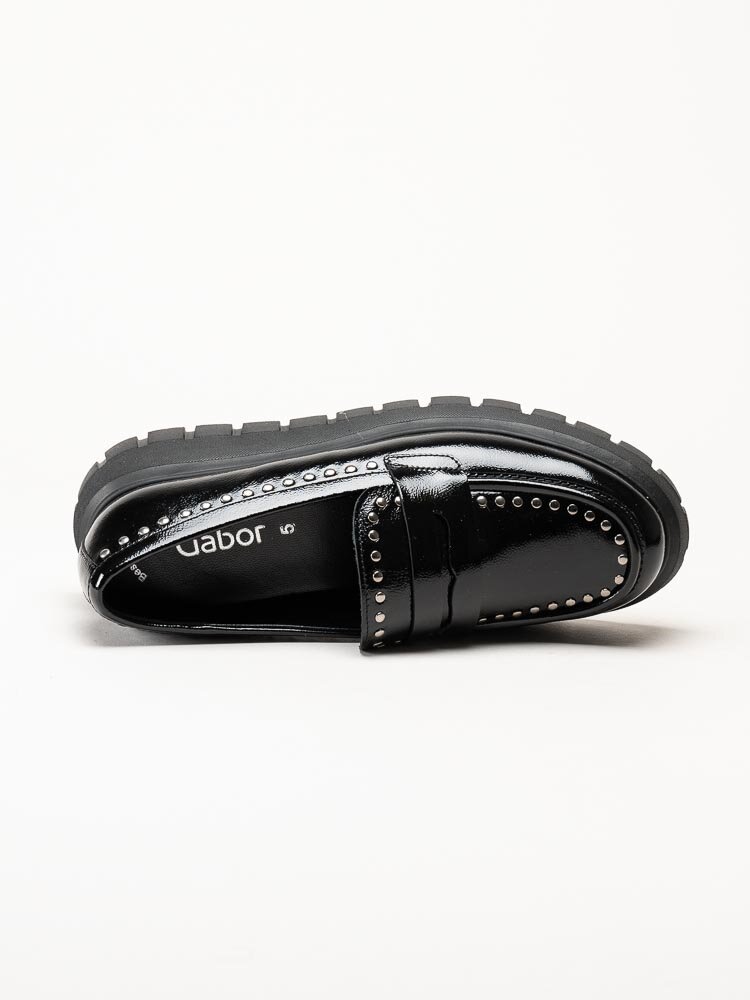 Gabor - Svarta loafers med chunky sula