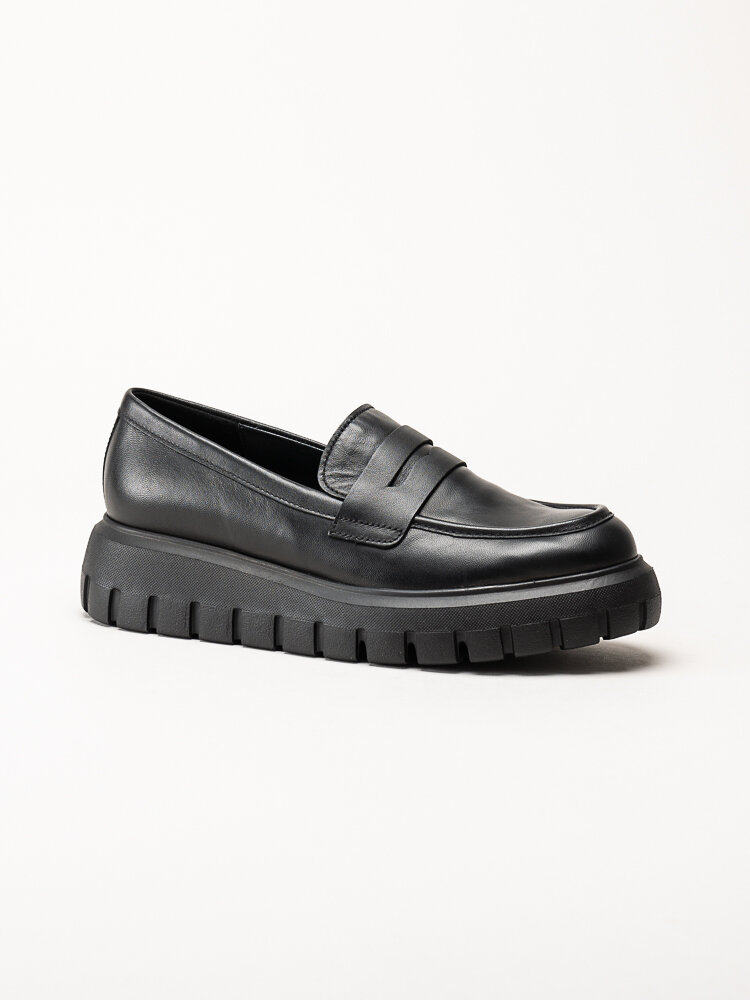 Gabor - Svarta loafers med chunky sula