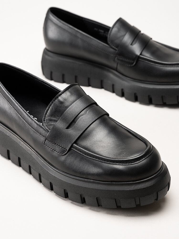 Gabor - Svarta loafers med chunky sula