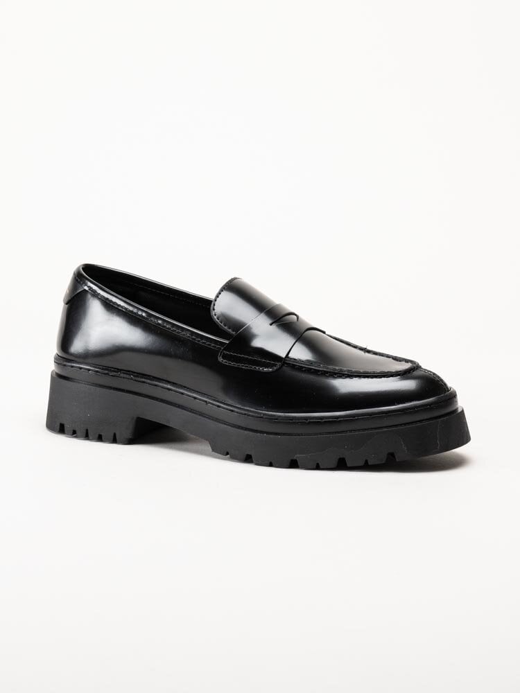 Gant Footwear - Aligrey - Svarta chunky loafers i polidoskinn