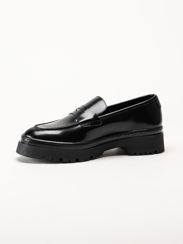 Gant Footwear - Aligrey - Svarta chunky loafers i polidoskinn