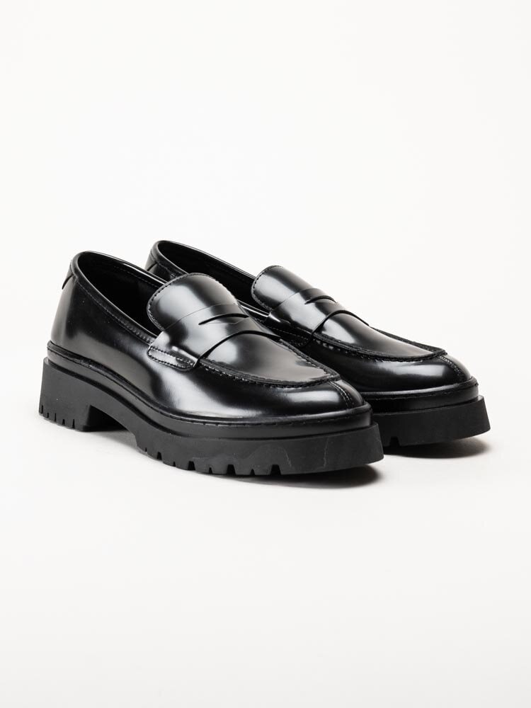 Gant Footwear - Aligrey - Svarta chunky loafers i polidoskinn