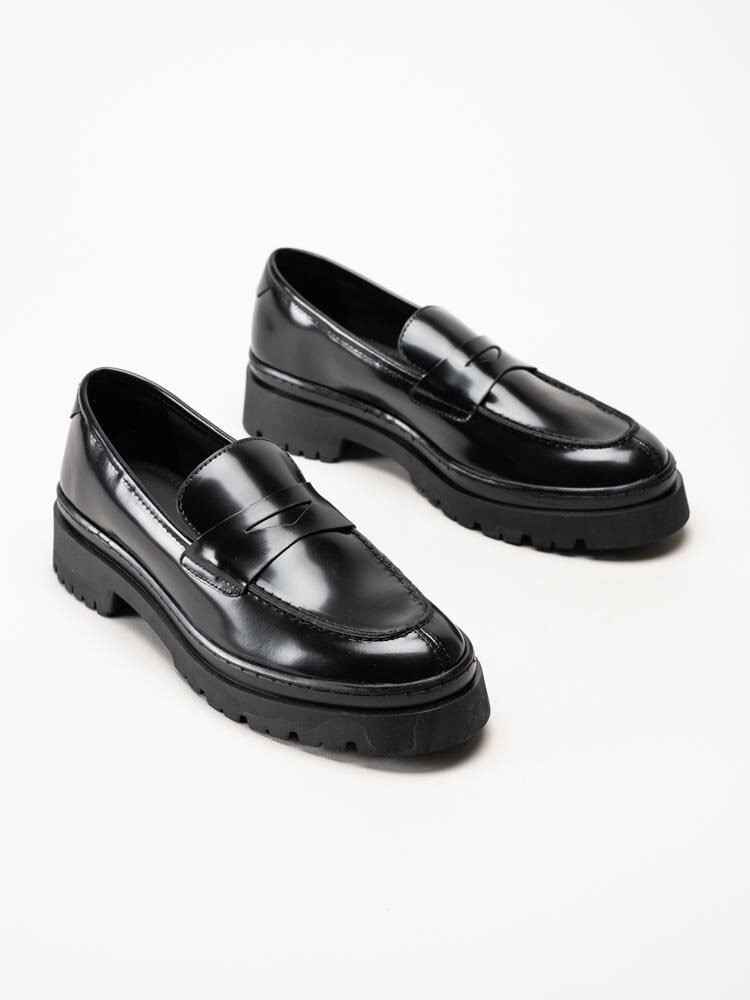 Gant Footwear - Aligrey - Svarta chunky loafers i polidoskinn