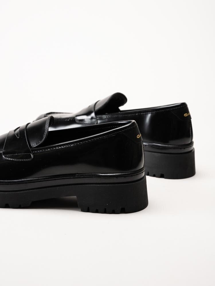 Gant Footwear - Aligrey - Svarta chunky loafers i polidoskinn