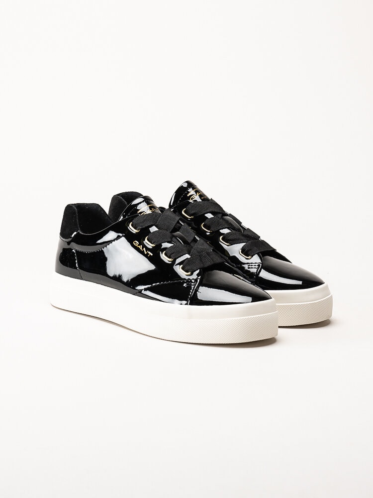 Gant Footwear - Avona Sneaker - Svarta sneakers i lackskinn