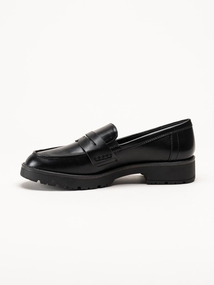 Jana - Svarta loafers i skinnimitation