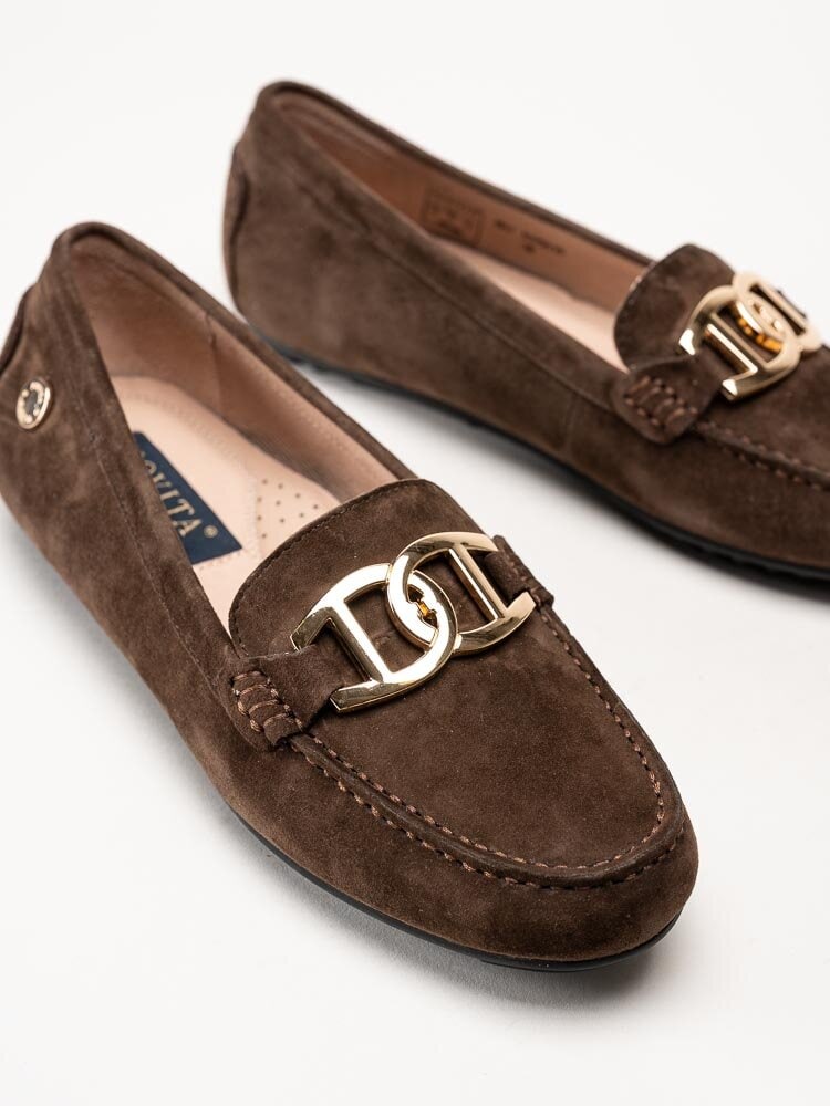 Novita - Parma Royal - Bruna loafers i mocka