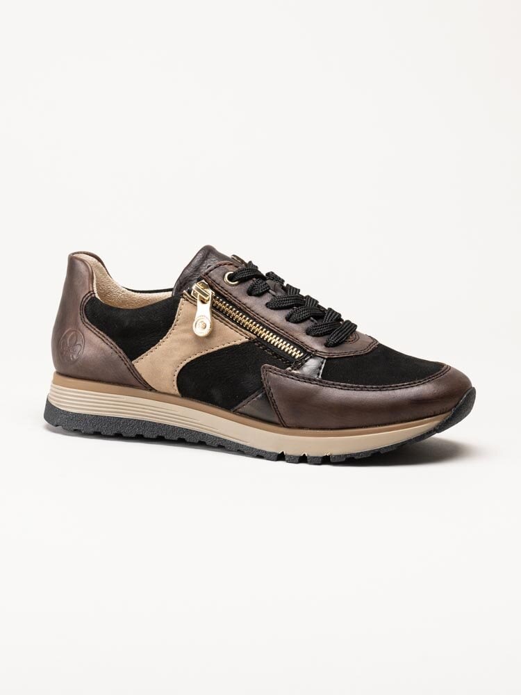 Rieker - Bruna sneakers i skinn