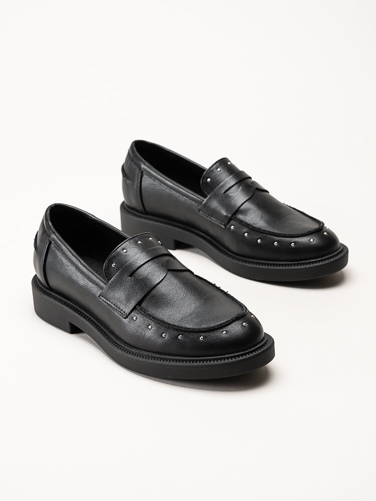 Duffy - Svarta loafers med nitar