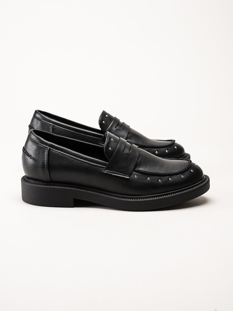 Duffy - Svarta loafers med nitar