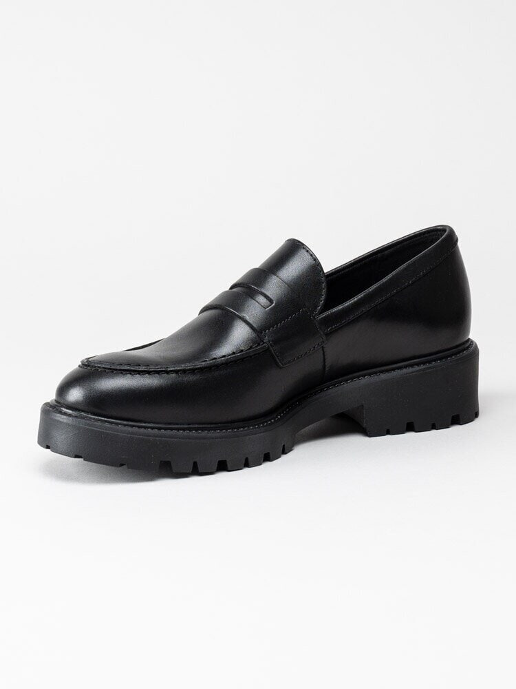 Vagabond - Kenova - Svarta chunky loafers i skinn