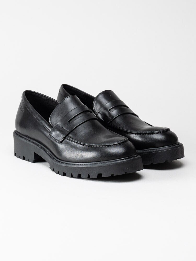 Vagabond - Kenova - Svarta chunky loafers i skinn