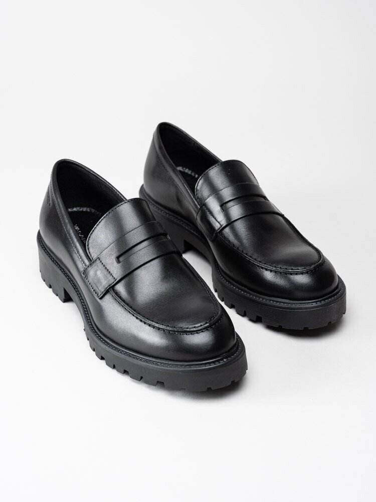 Vagabond - Kenova - Svarta chunky loafers i skinn