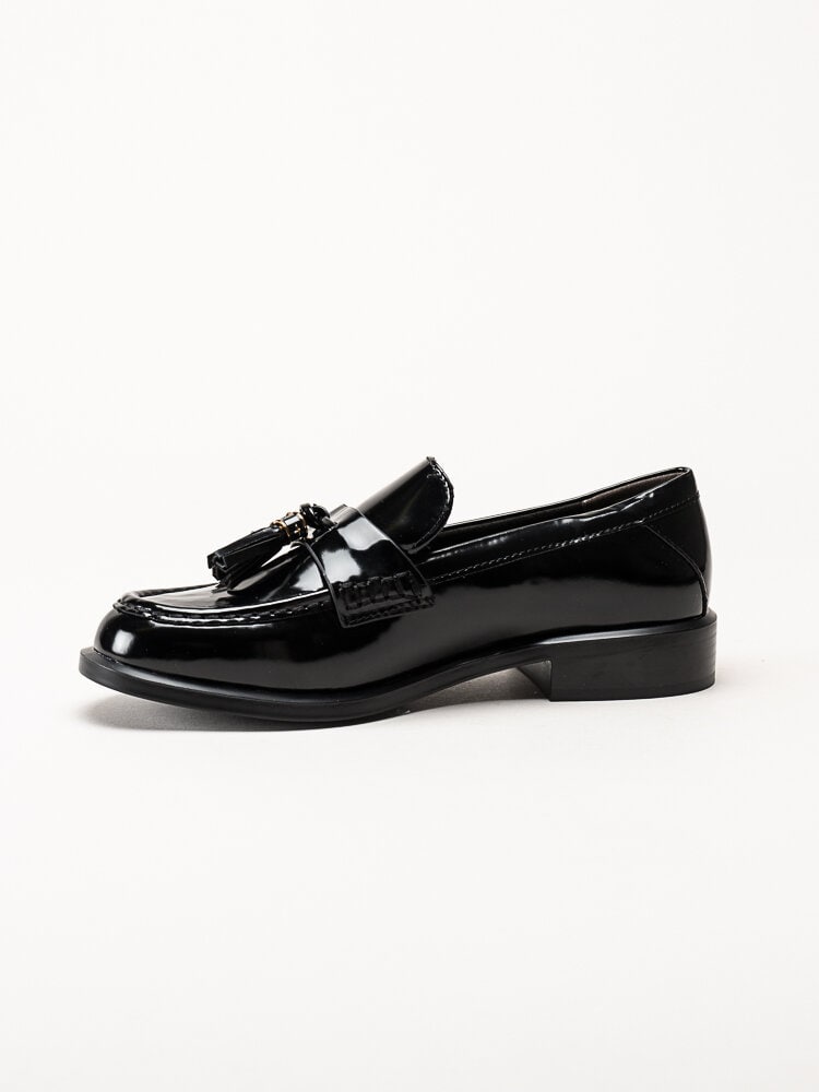 Tamaris - Svarta loafers i lack