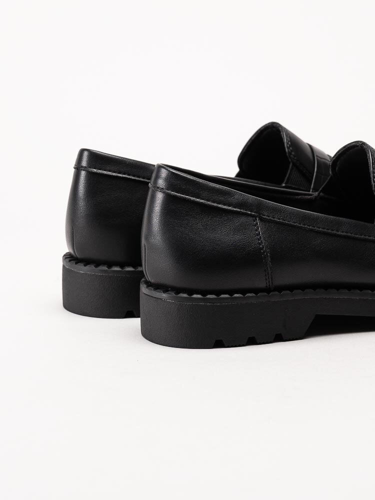 Tamaris - Svarta loafers i skinnimitation