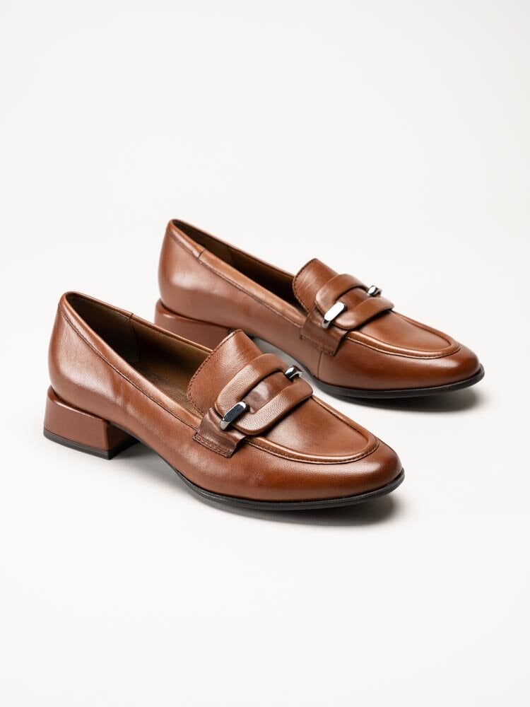 Marco Tozzi - Bruna loafers i skinn