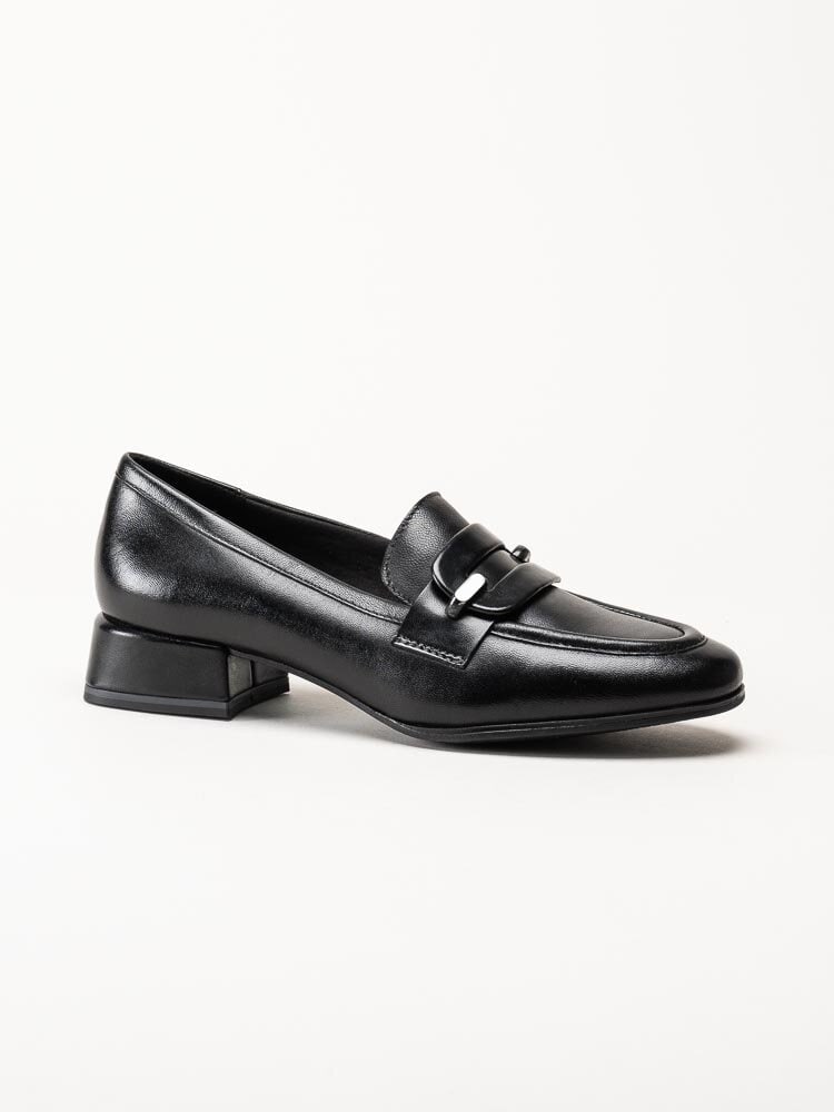 Marco Tozzi - Svarta loafers i skinn