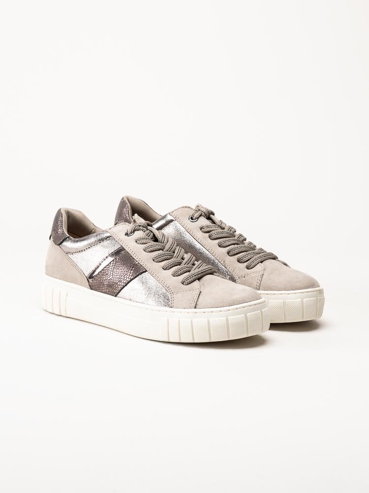 Marco Tozzi - Beige platåsneakers