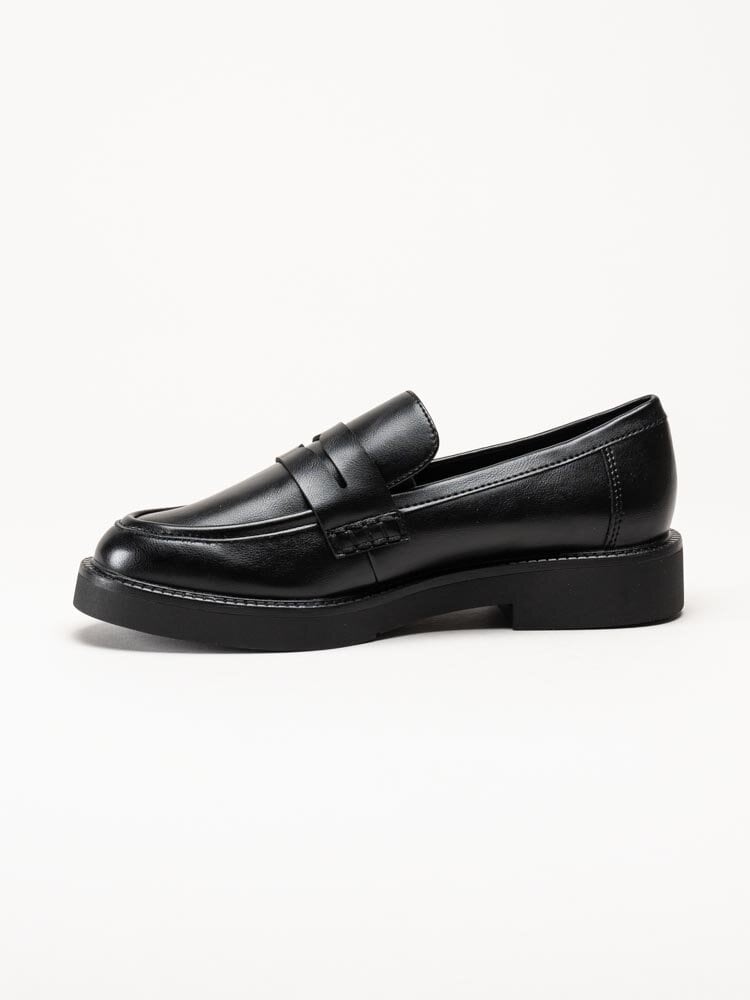 Marco Tozzi - Svarta loafers i skinnimitation