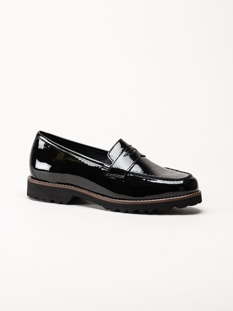 Sioux - Meredith - Svarta loafers i lack