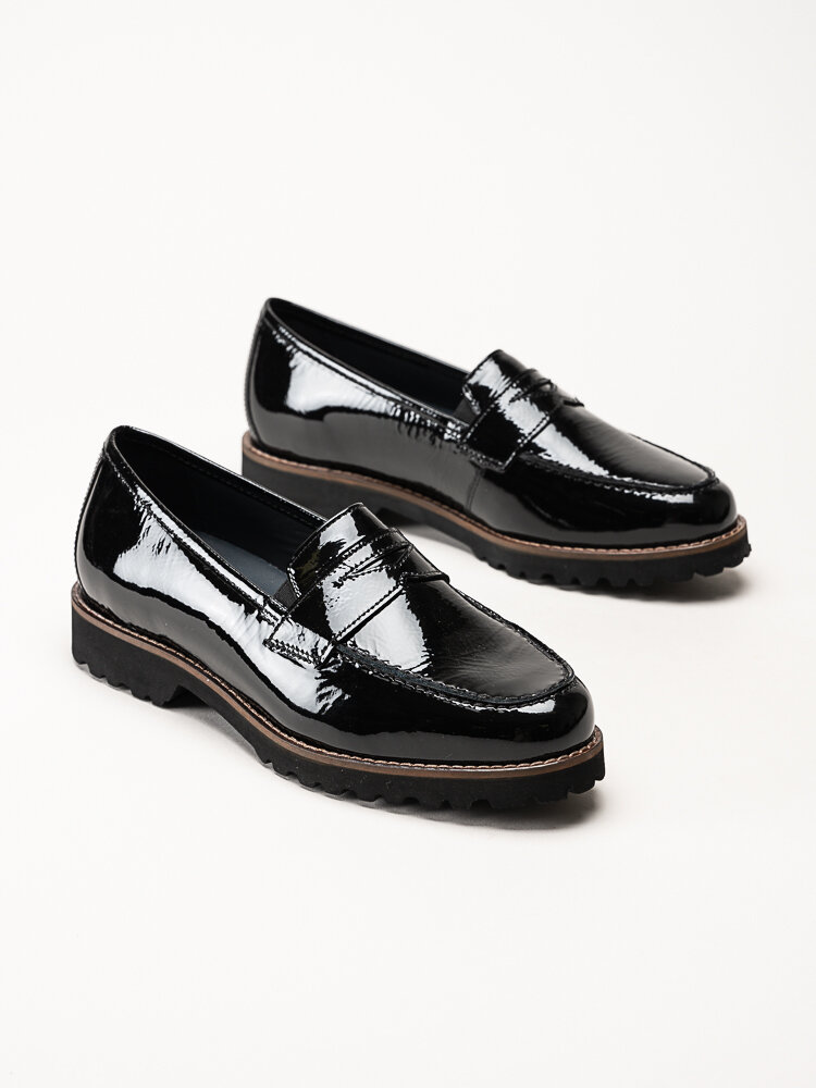 Sioux - Meredith - Svarta loafers i lack